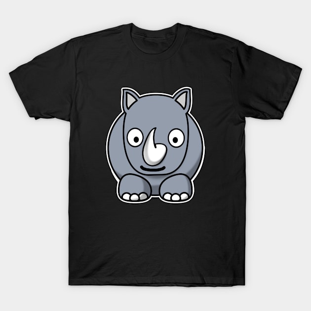 ❤️ Endangered Iconic Mammal Species, Cute Rhino T-Shirt by Pixoplanet